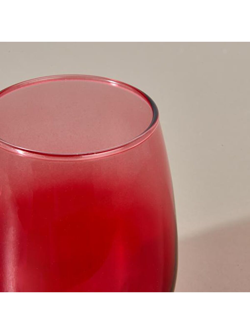 RAKLE Kirmizi Larc 4'lü Meşrubat Bardağı - Kırmızı - 350 ml - 4