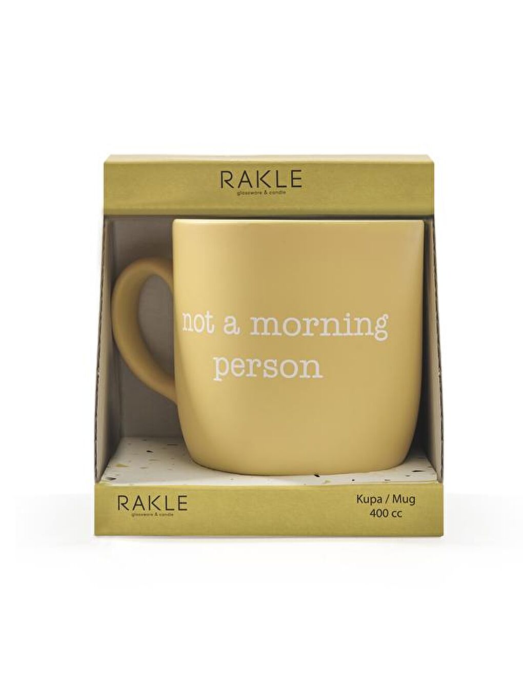 Not A Morning Person Kupa - Sarı - 400 ml-1