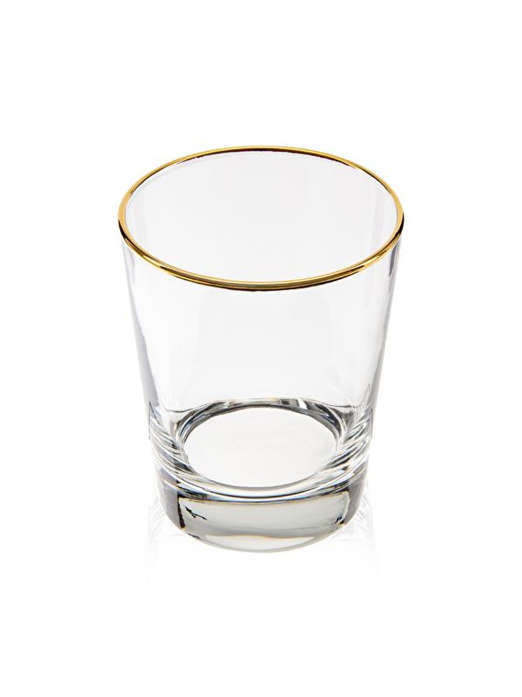 RAKLE Renksiz Pure Altın Yaldızlı 4'lü Su Bardağı Seti - 270 ml - 1