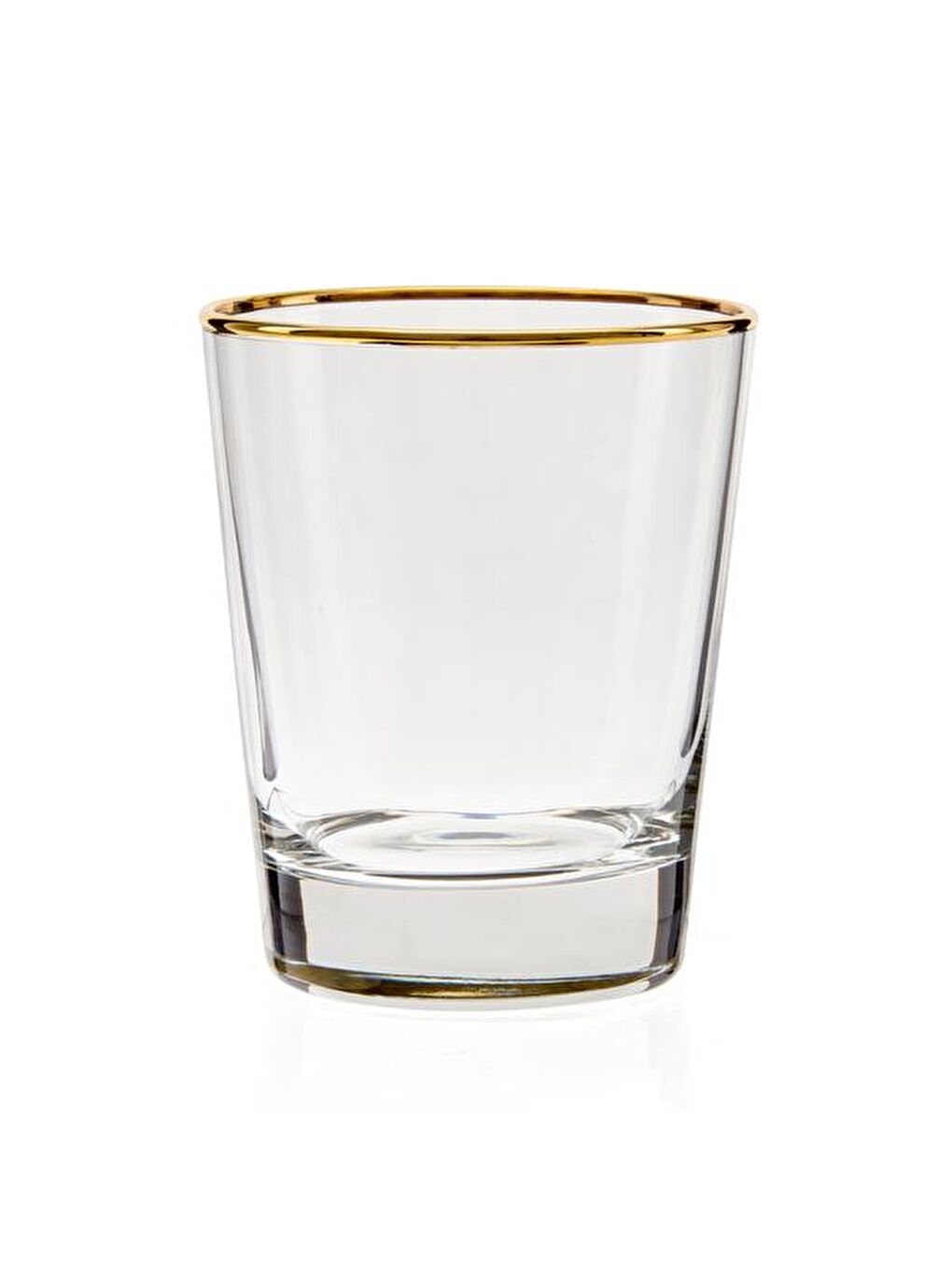 RAKLE Renksiz Pure Altın Yaldızlı 4'lü Su Bardağı Seti - 270 ml - 2