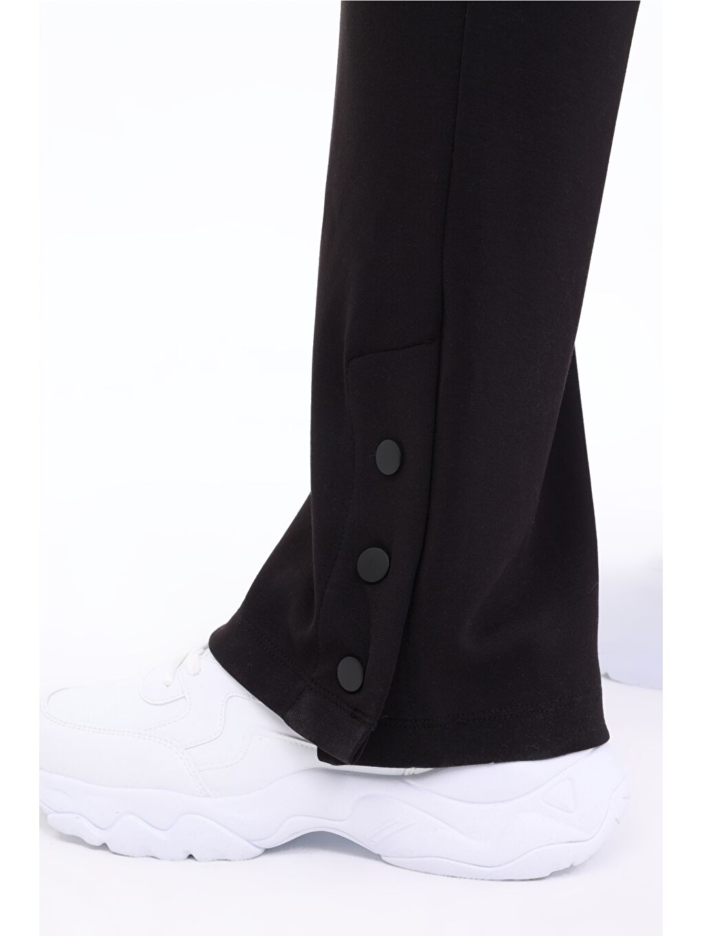 W-ANDROMEDA WIDE LEG 5FX Siyah Kadın Eşofman Altı-4