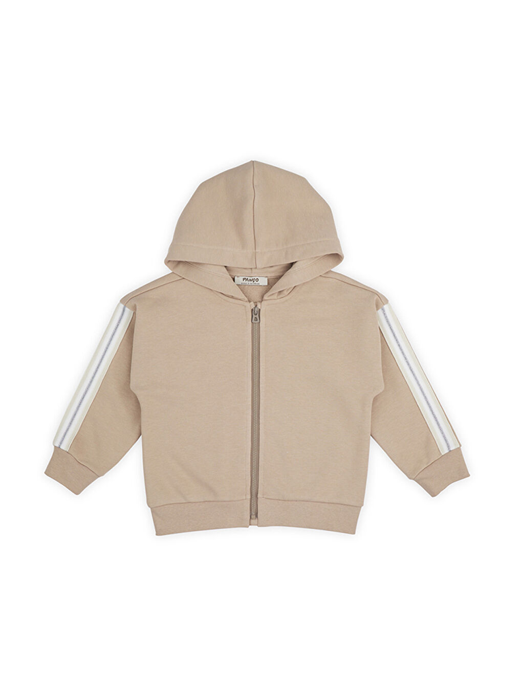 Bej Kız Çocuk Fermuarlı Sweatshirt Vizon-1