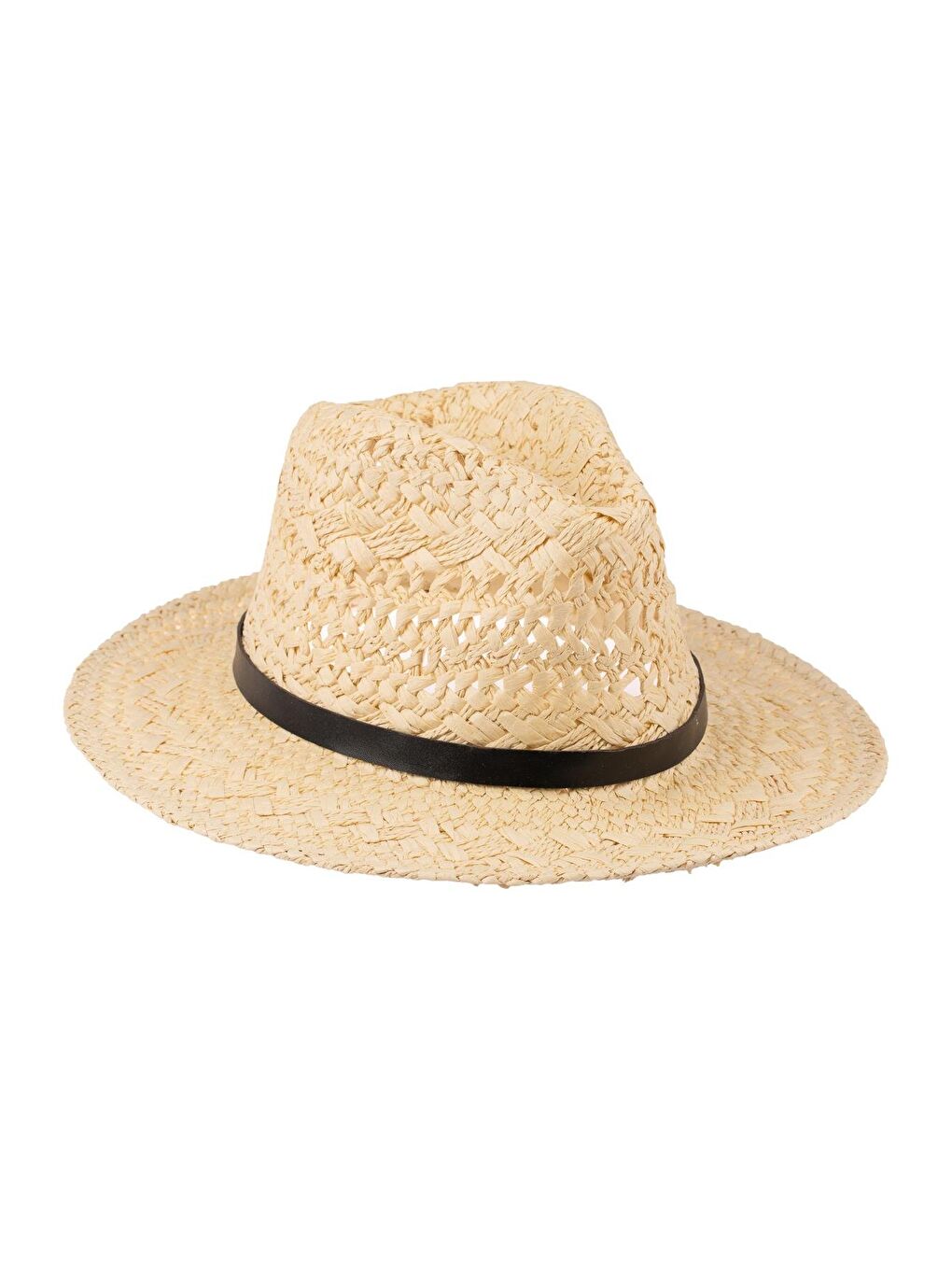 Erkek Kemer Detaylı Hasır Şapka Y24750-13 Bej-2