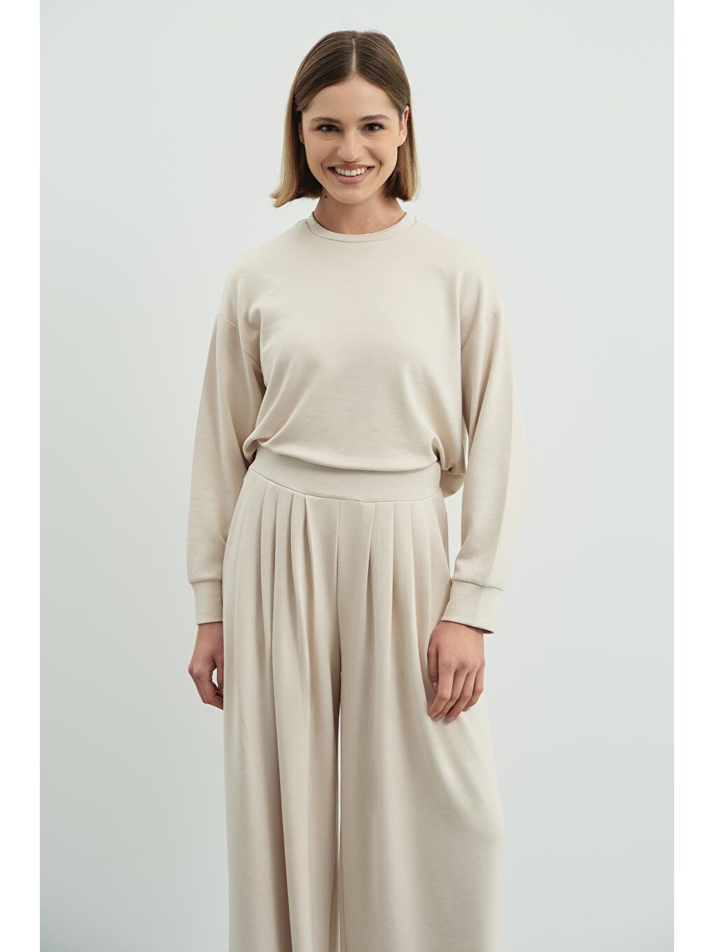 Pure Touch Basic Sweatshirt Bej-5