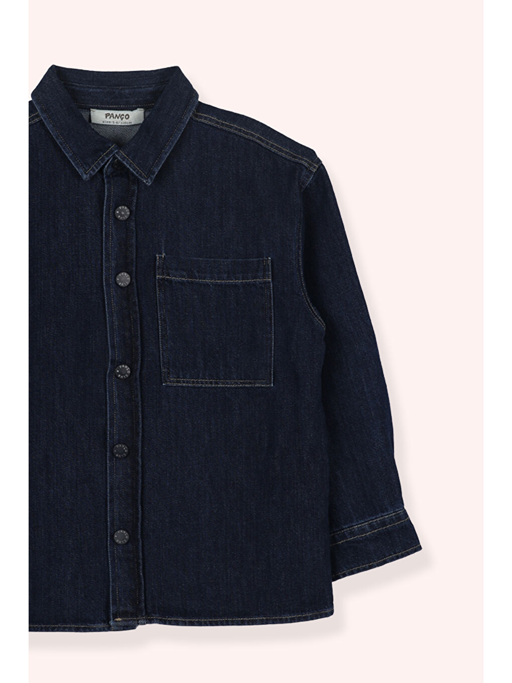 Erkek Çocuk Baskı Detaylı Denim Ceket Lacivert-3