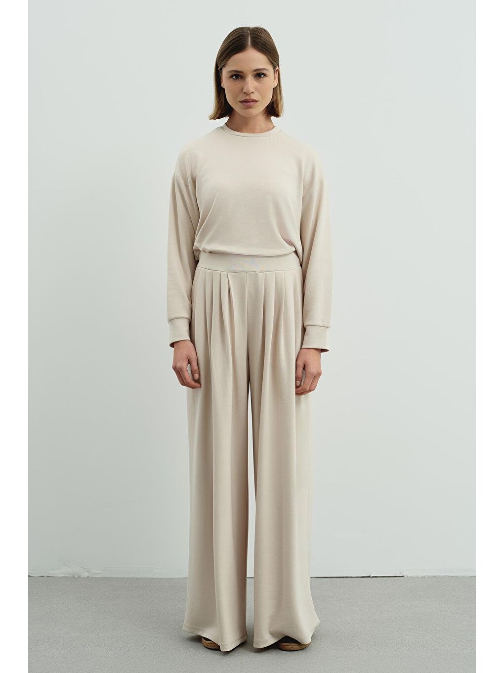 Pure Touch Basic Sweatshirt Bej-6