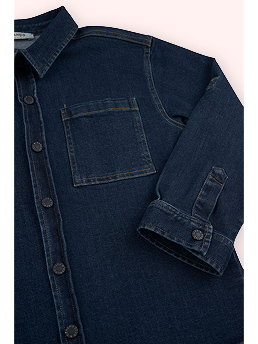 Erkek Çocuk Baskı Detaylı Denim Ceket Lacivert-6