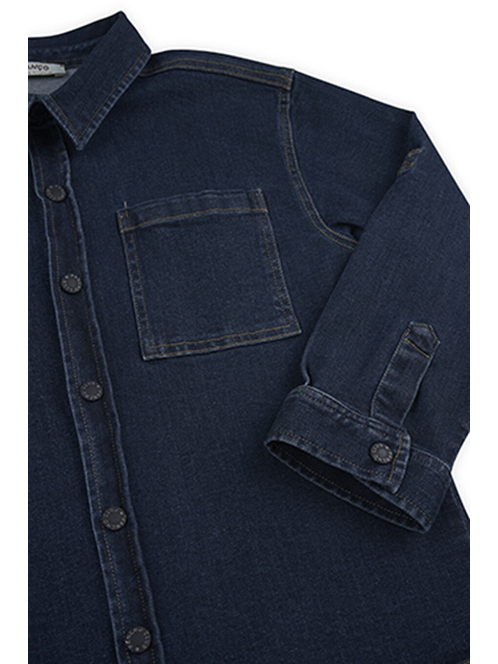 Erkek Çocuk Baskı Detaylı Denim Ceket Lacivert-7