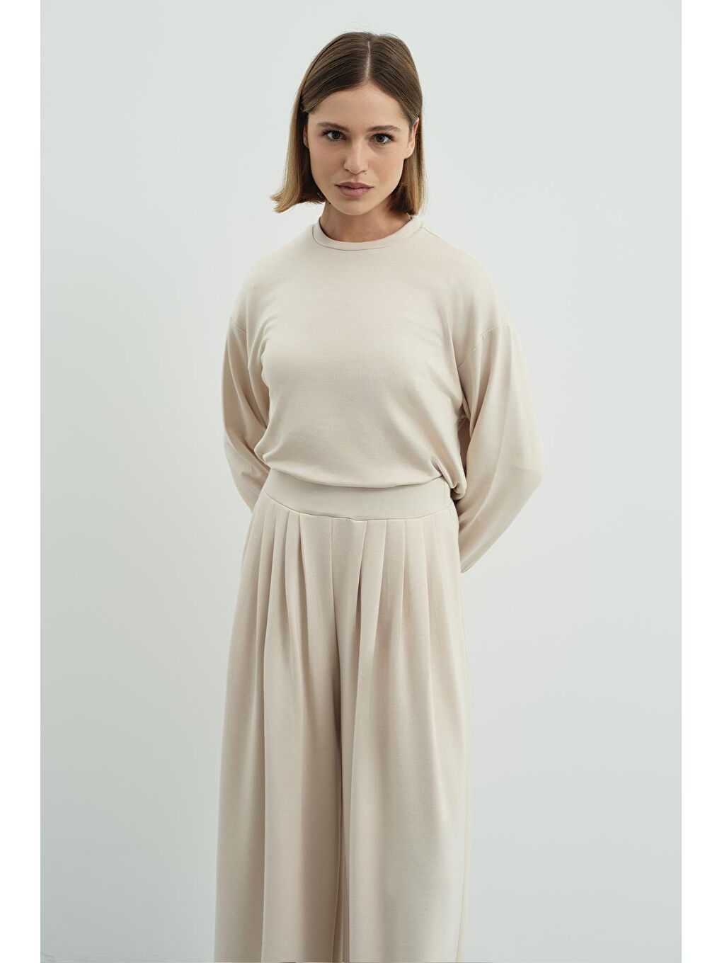 Pure Touch Basic Sweatshirt Bej-8