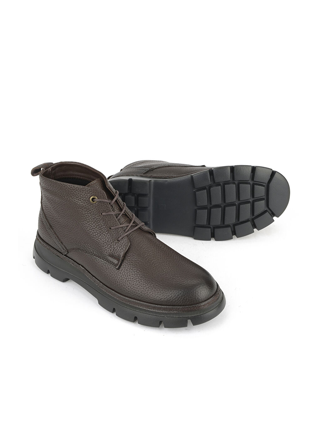 Kahverengi Erkek Hakiki Deri Bot 1531007Z384 Kahve-3