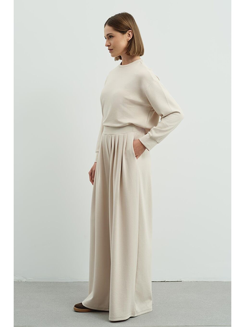 Pure Touch Basic Sweatshirt Bej-10