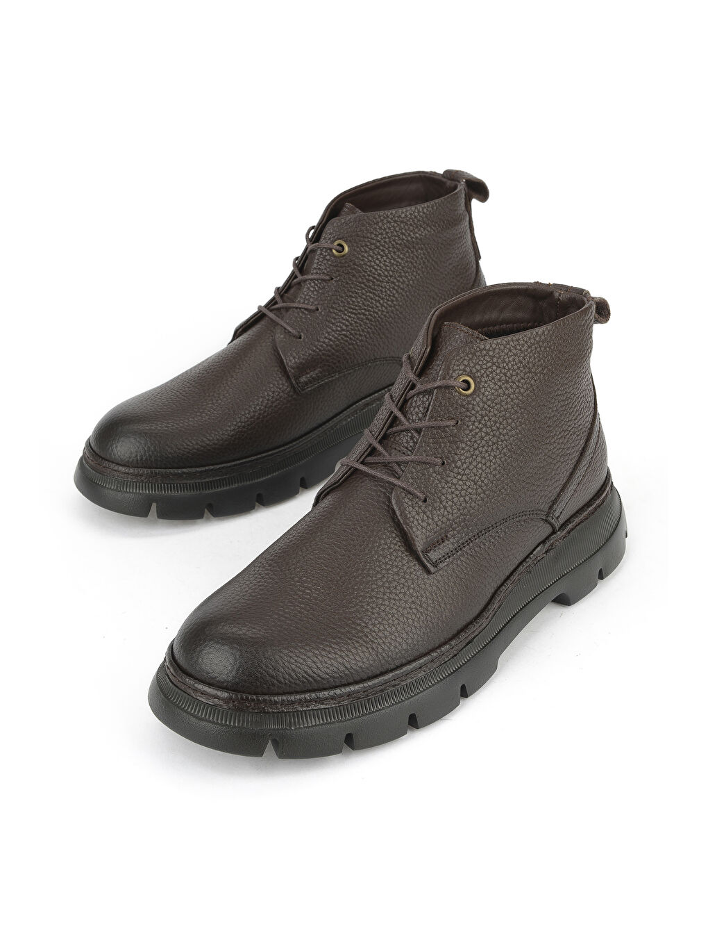 Kahverengi Erkek Hakiki Deri Bot 1531007Z384 Kahve-4