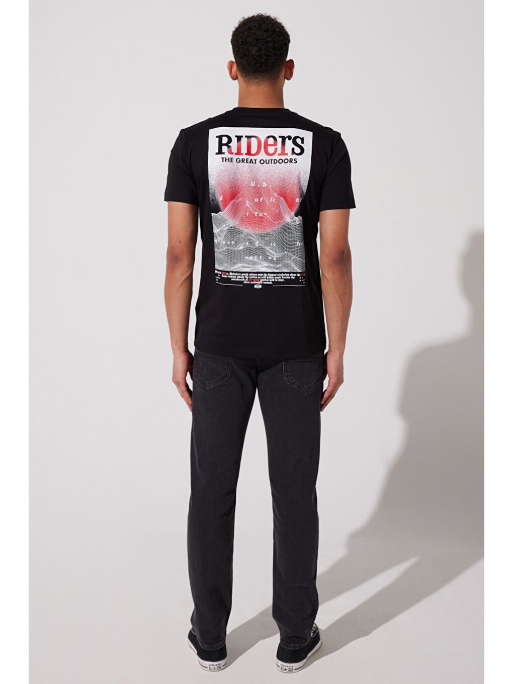 Regular Fit %100 Pamuk Bisiklet Yaka Siyah Tişört-4