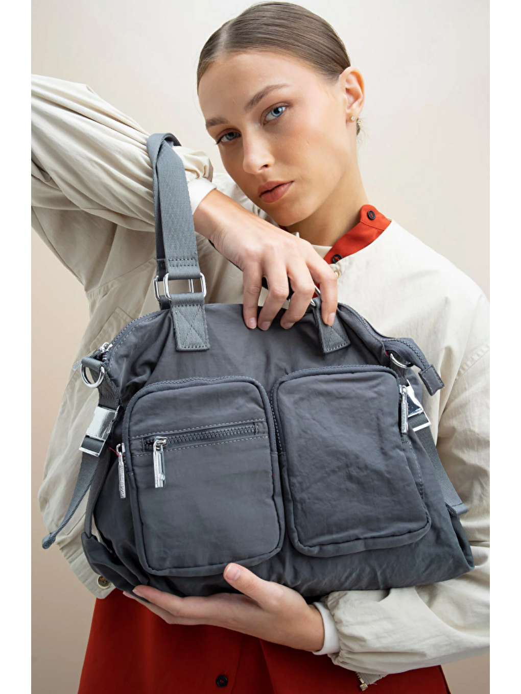 Gri Kadın Omuz Çantası BYN2336-1