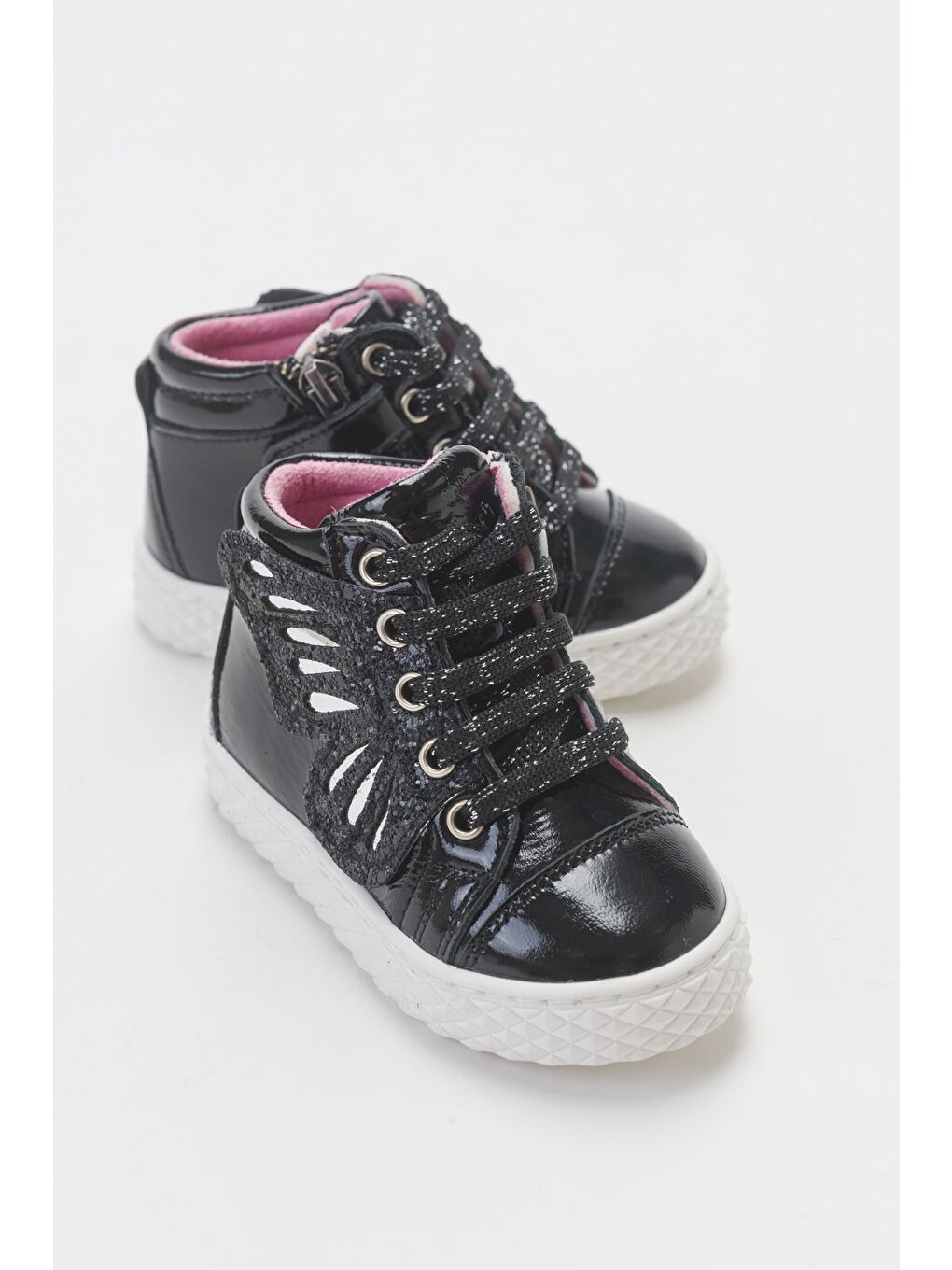 Kız Çocuk Siyah Hakiki Deri Suya Dayanıklı Anatomik İlk Adım Bot