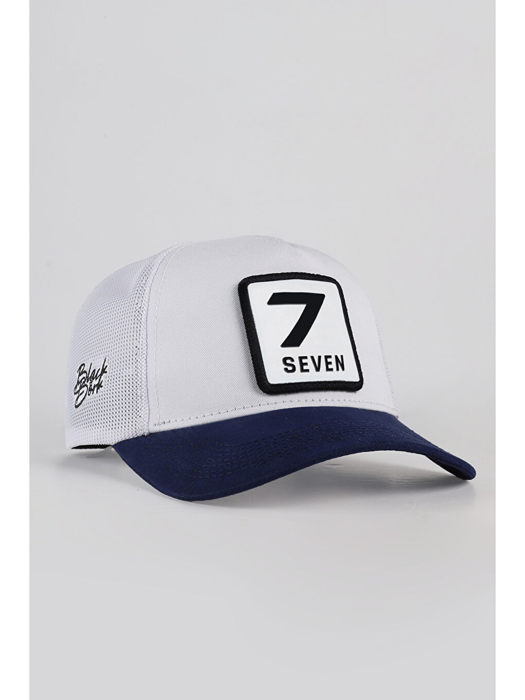7 Numara Logolu Lacivert-Beyaz Trucker Şapka