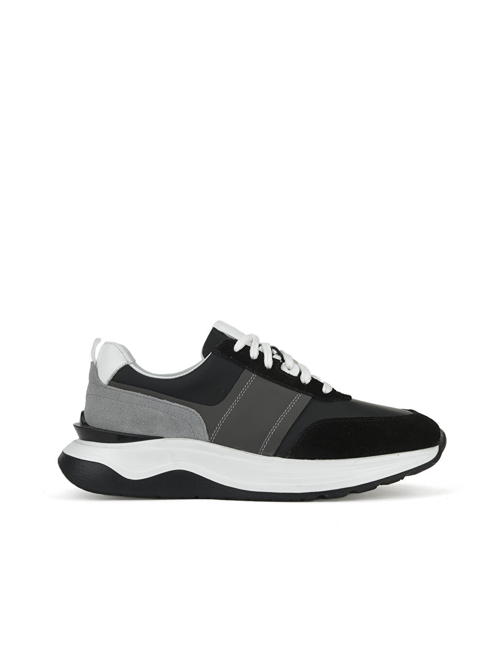 Erkek Hakiki Deri Sneaker 153983Z1425 Siyah