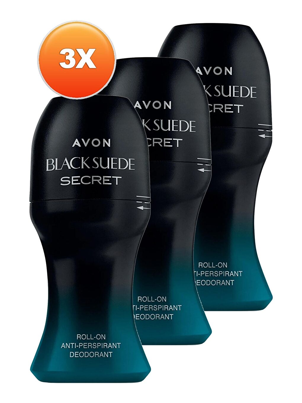 AVON Renksiz Black Suede Secret Erkek Rollon 50 Ml. Üçlü Set - 1