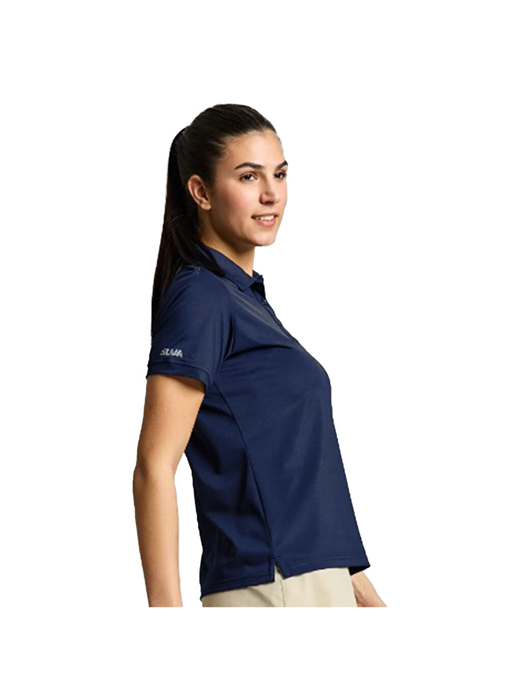 Lacivert Ws Tech Pique Polo Kadın Mavi Tişört-1