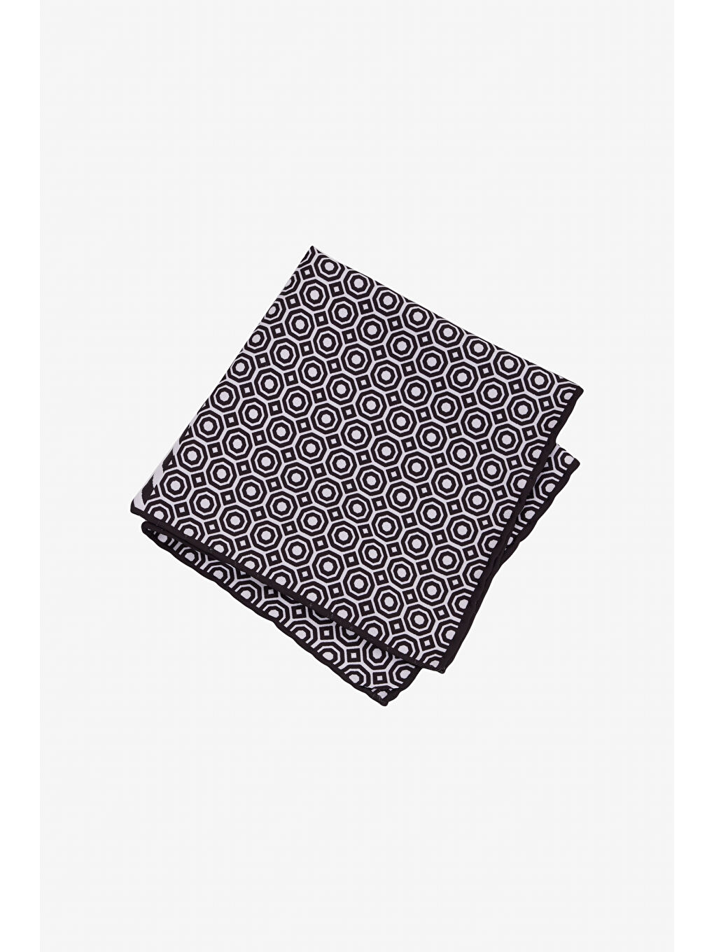 Erkek Siyah-Beyaz Desenli Mendil-1