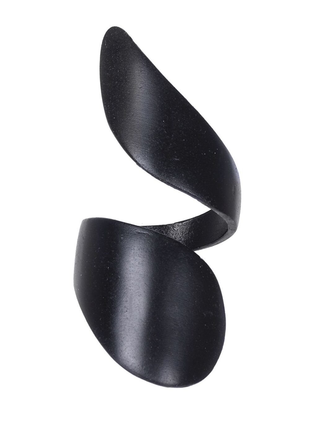 Kadın Siyah Oksit Lak Kaplama Dolama Formlu Ayarlanabilir Splash Yüzük