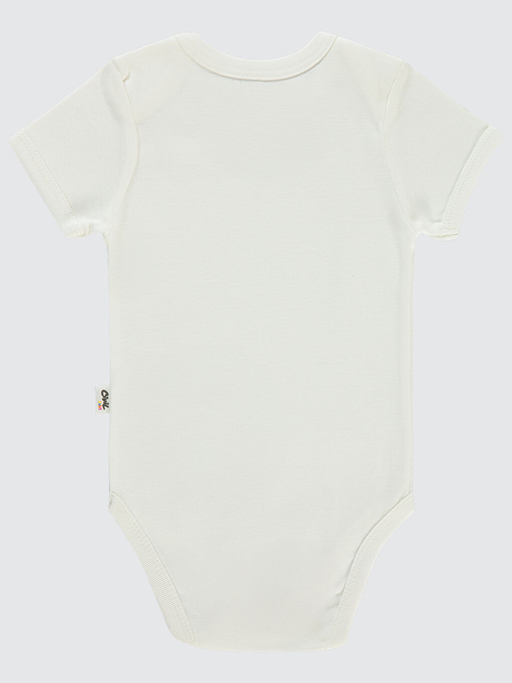 Baby Bebek 3'lü Çıtçıtlı Badi 1-3 Yaş Beyaz-1