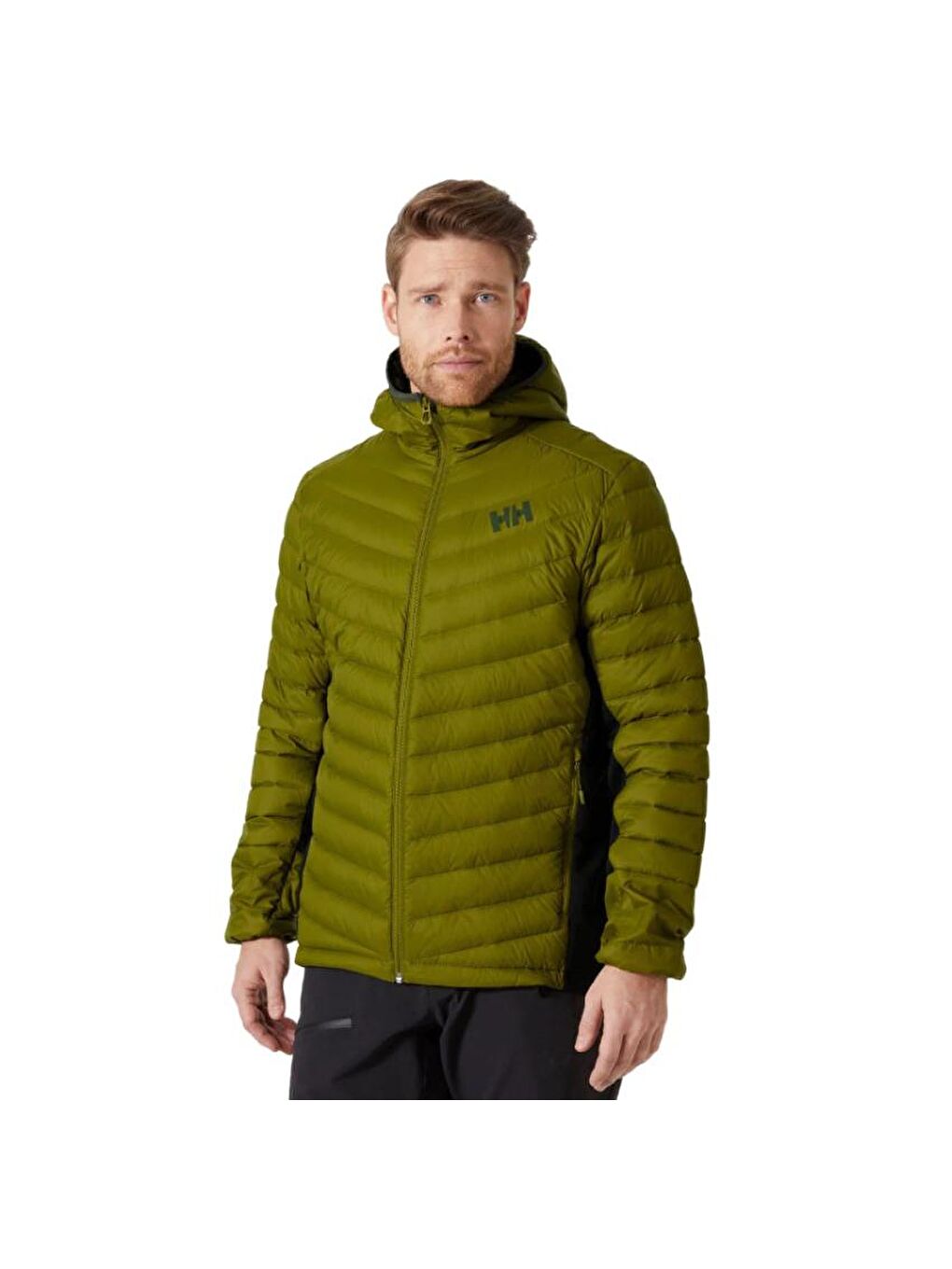 Helly Hansen Yeşil Verglas Hooded Down Hybrid Insulator Jacket Erkek Mont HHA.63007.461 Yeşil