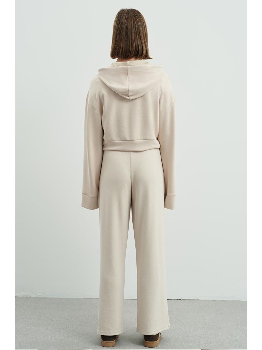 Pure Touch Kapüşonlu Sweat Bej-5