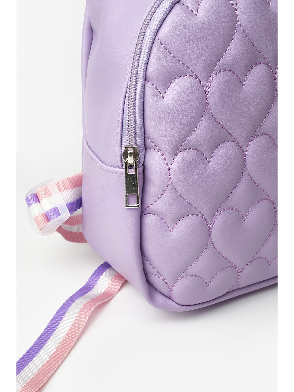 Lila Kalp Desenli Kız Çocuk Sırt Çantası-2