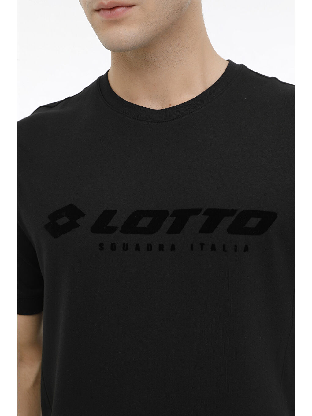 LOTTO Siyah M-ATH DUE V TEE 4FX Siyah Erkek Kısa Kol T-Shirt - 3