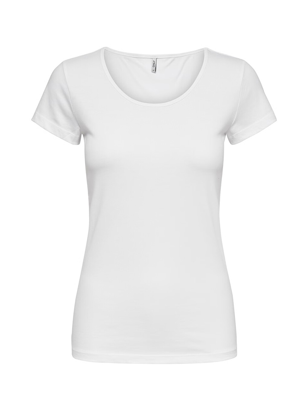 Beyaz Onllive Pamuklu Regular Fit Bisiklert Yaka T Shirt 15205059-1