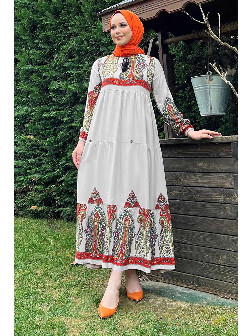 Bisiklet Yaka Kadın Gri Elbise - 11669