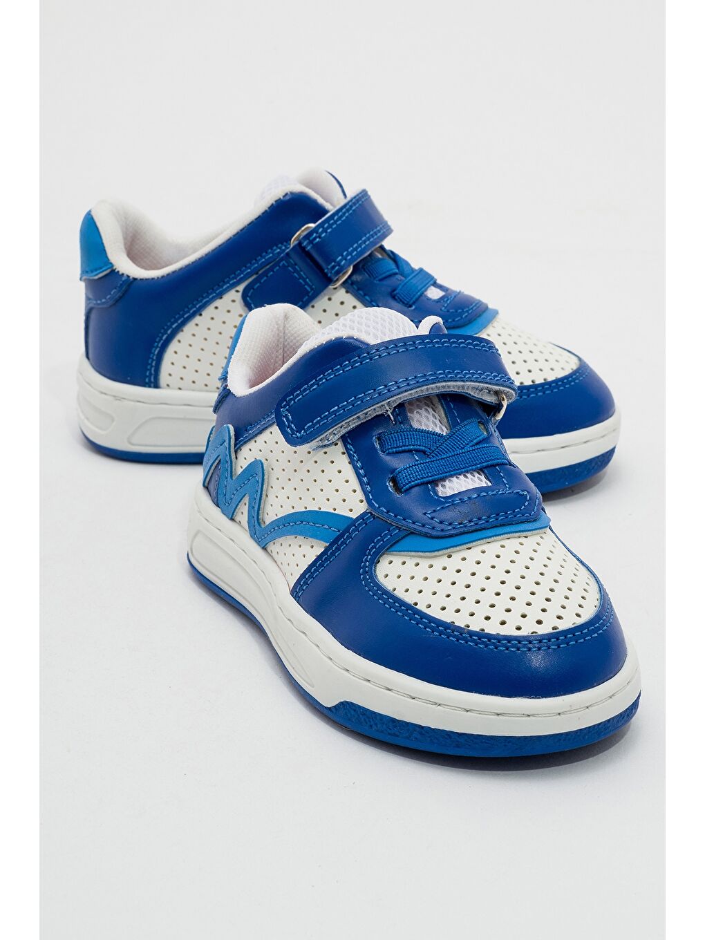 Erkek Çocuk Saks Mavi Sneaker Ayakkabı-1