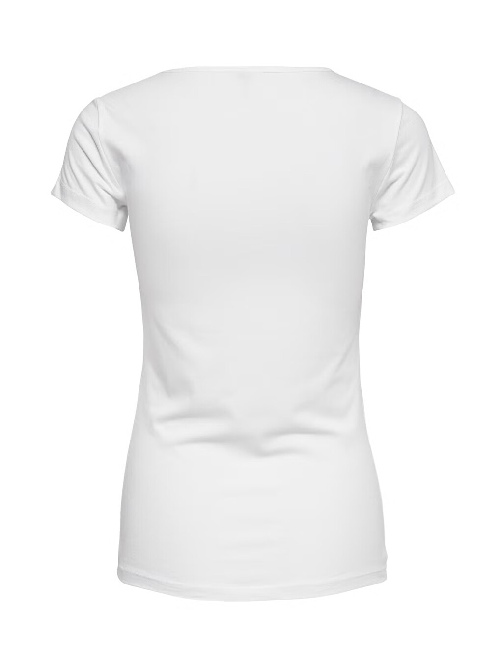 Beyaz Onllive Pamuklu Regular Fit Bisiklert Yaka T Shirt 15205059-2
