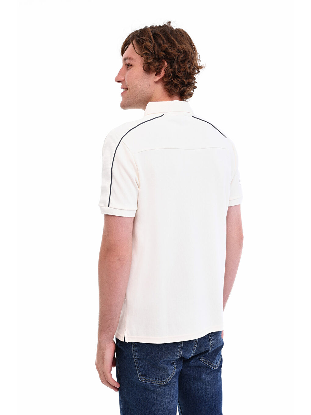 Beyaz ML MARK 12ESS300 5FX KIRIK BEYAZ Erkek Kısa Kol T-Shirt-1