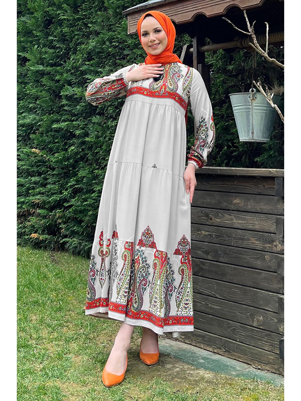 Bisiklet Yaka Kadın Gri Elbise - 11669-2