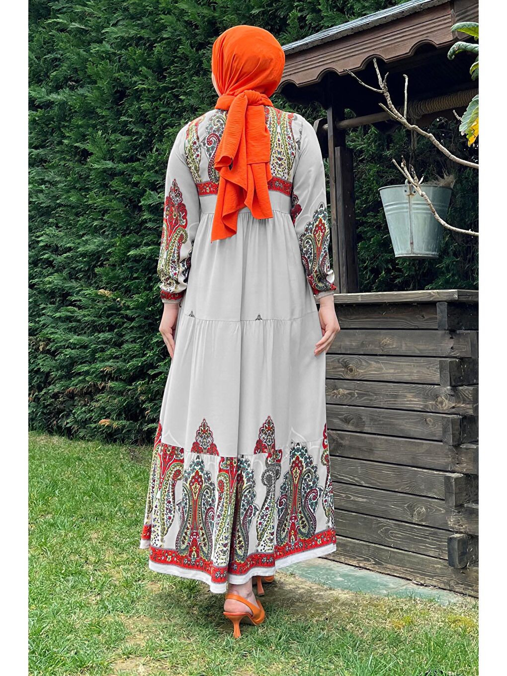 Bisiklet Yaka Kadın Gri Elbise - 11669-3