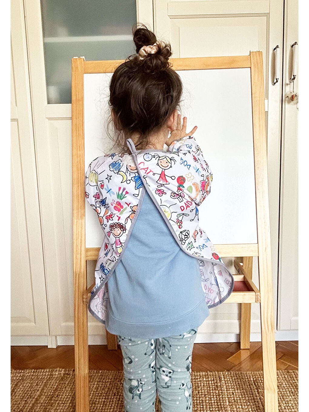 7-11 Yaş, Family, Sıvı Geçirmez, Makinede Yıkanabilir, Uzun Kollu Çocuk, Aktivite Mama Önlüğü-1