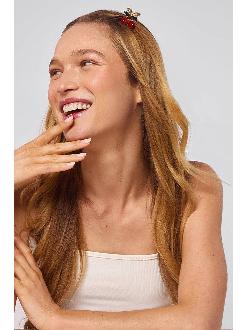 Sarı Kiraz Metal Mini Mandal Toka 2'li Paket-1