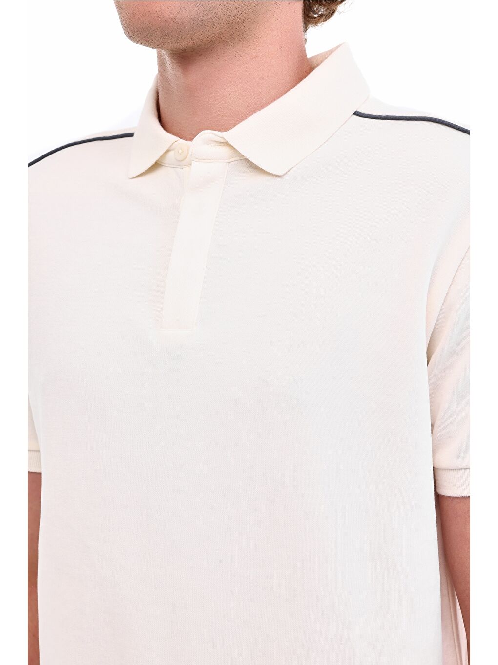 Beyaz ML MARK 12ESS300 5FX KIRIK BEYAZ Erkek Kısa Kol T-Shirt-3