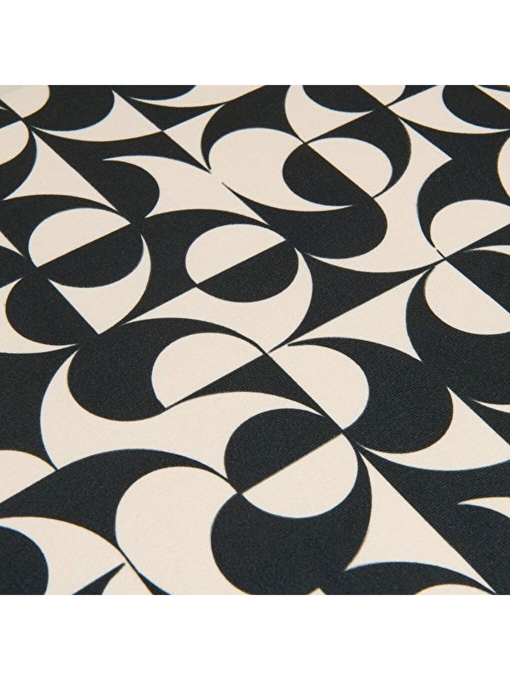 Elegant Puf - Siyah / Beyaz - 42x37x37 cm-3