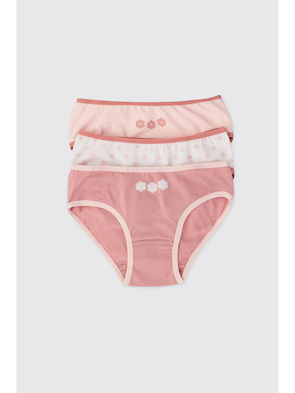 Kız Çocuk Pembe 3'lü Slip Çamaşır