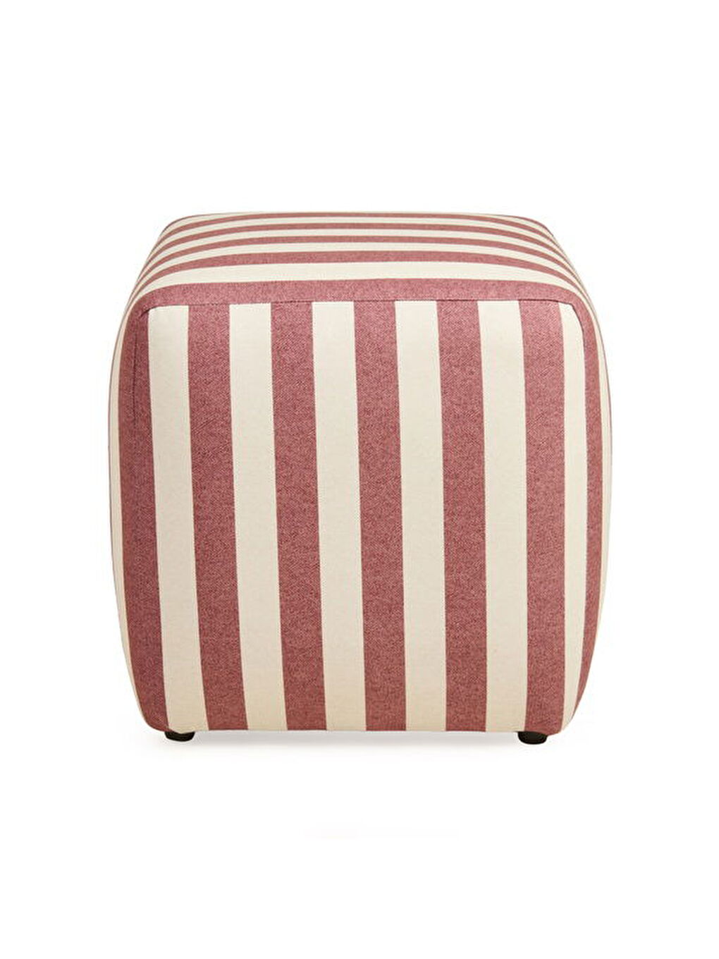 Ekru Earthy Puf - Krem / Kiremit - 42x38x38 cm-1