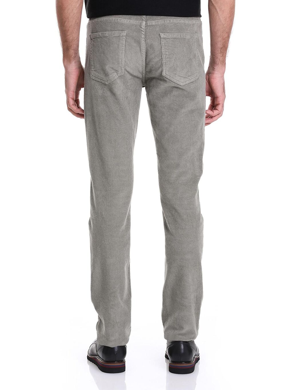 Yeşil Dinamik Fit Düz 5 Cep Casual Kadife Erkek Pantolon-4