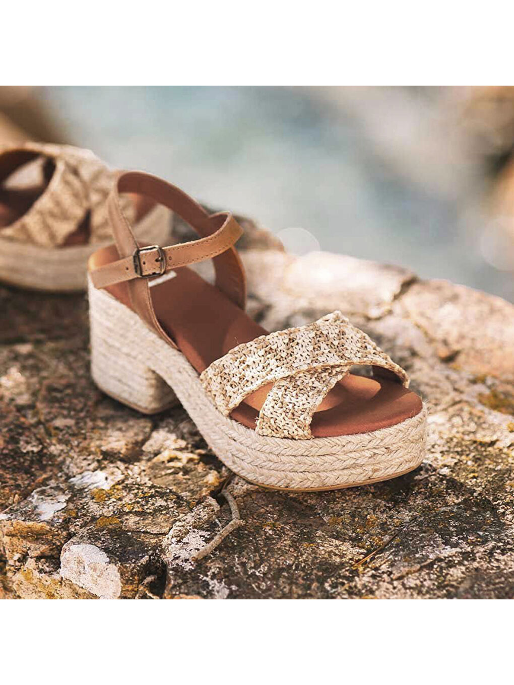 Bej Kadın Sandalet Atenes Natural-1