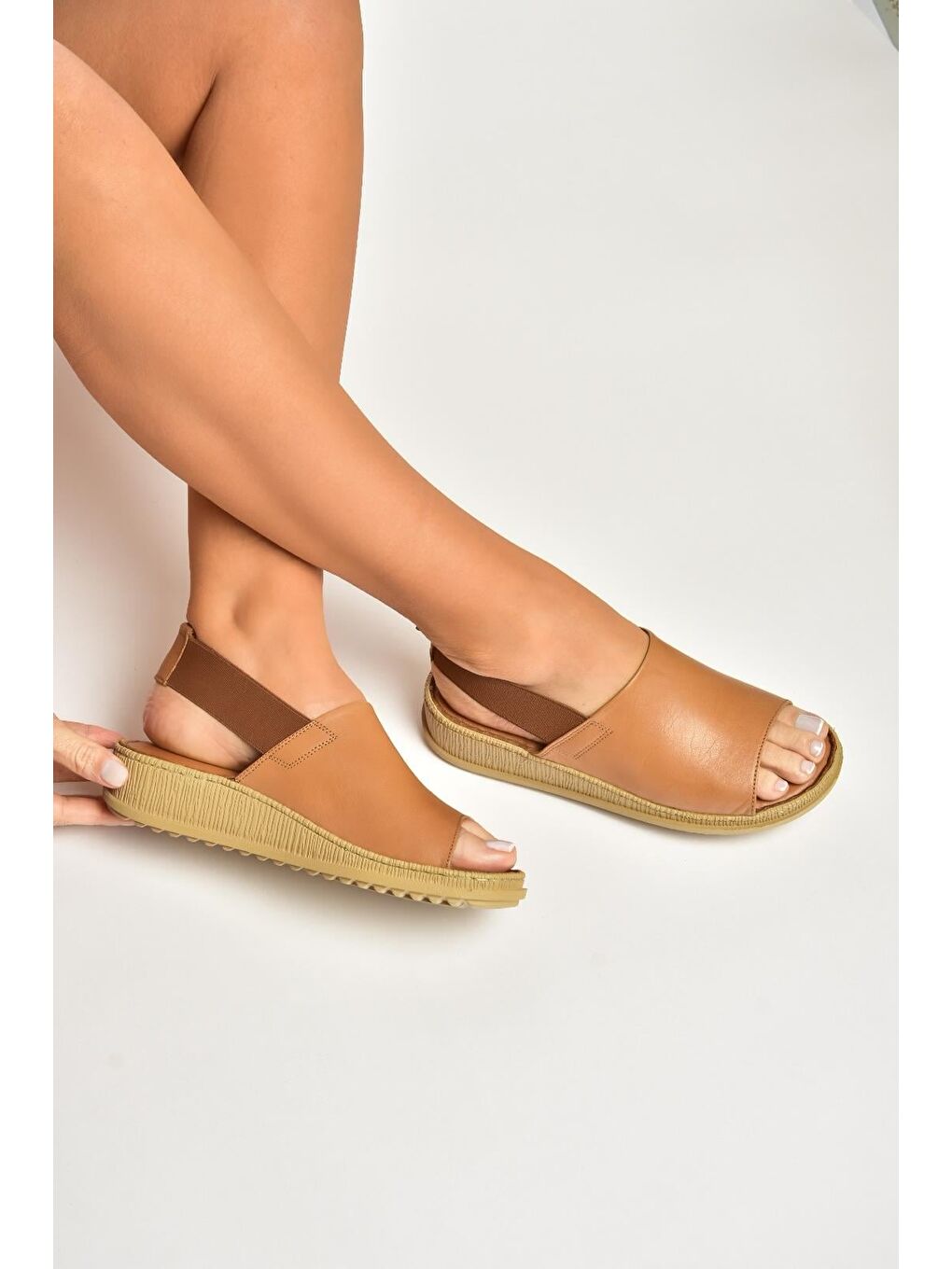 Kahverengi Taba Kadın Sandalet Y555541303-3