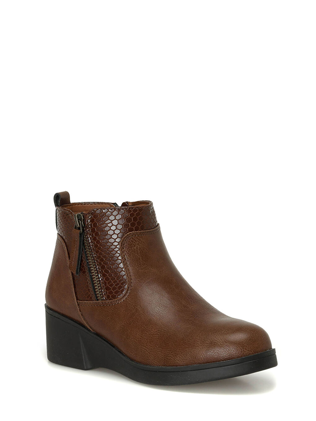 Kahverengi 166609.Z4PR Taba Kadın Dolgu Topuk Bot-1