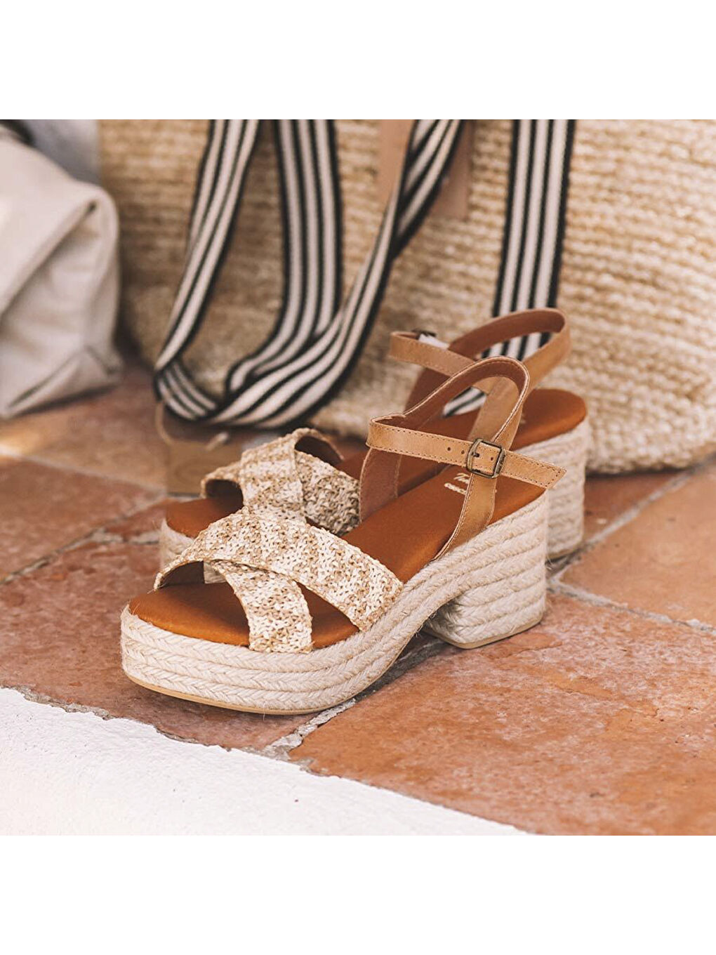 Bej Kadın Sandalet Atenes Natural-5