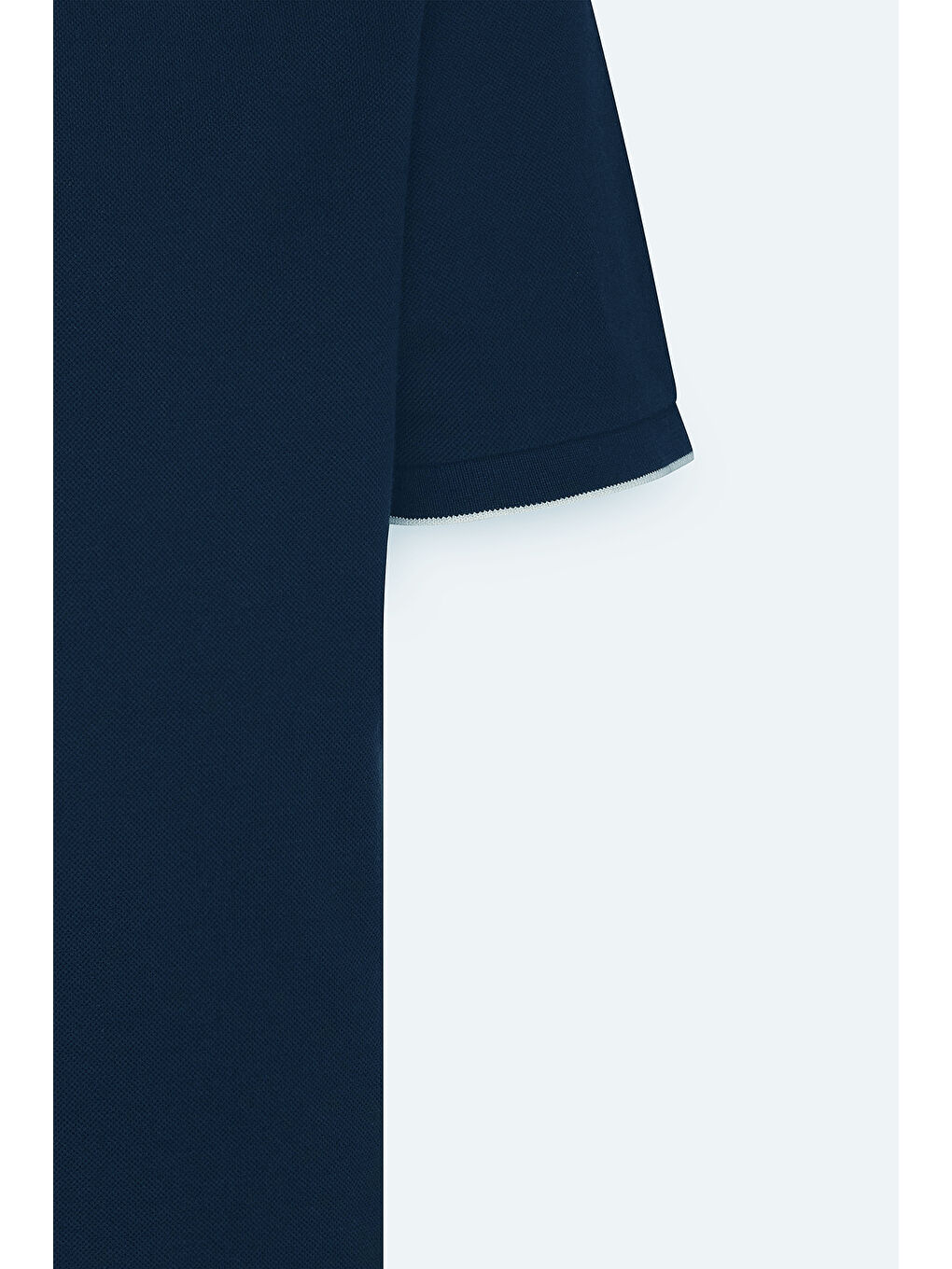 Erkek Lacivert Slim Fit Dar Kesim %100 Pamuk Polo Yaka Tişört-6