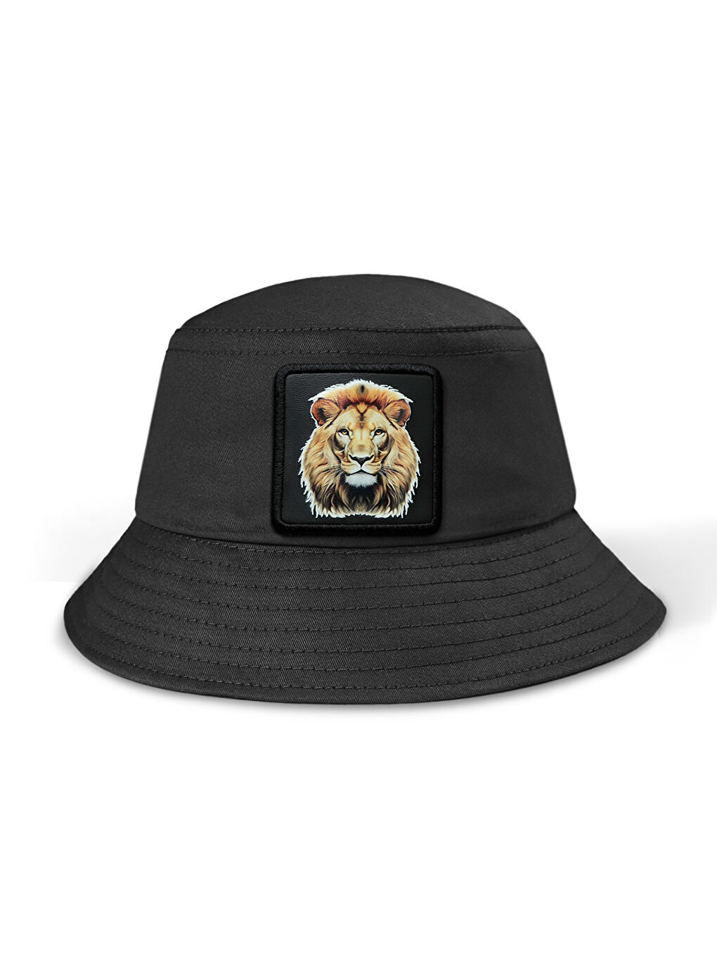 BlackBörk Sarı Bucket Aslan - 19 Kod Logolu Unisex Siyah Şapka (Cap)